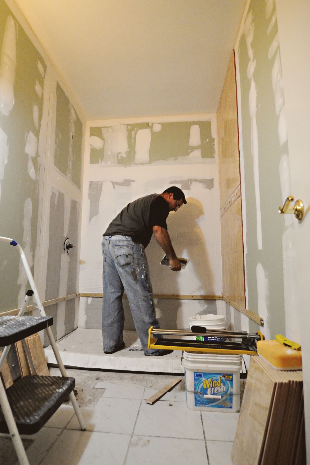 Drywall Hanging crew at work